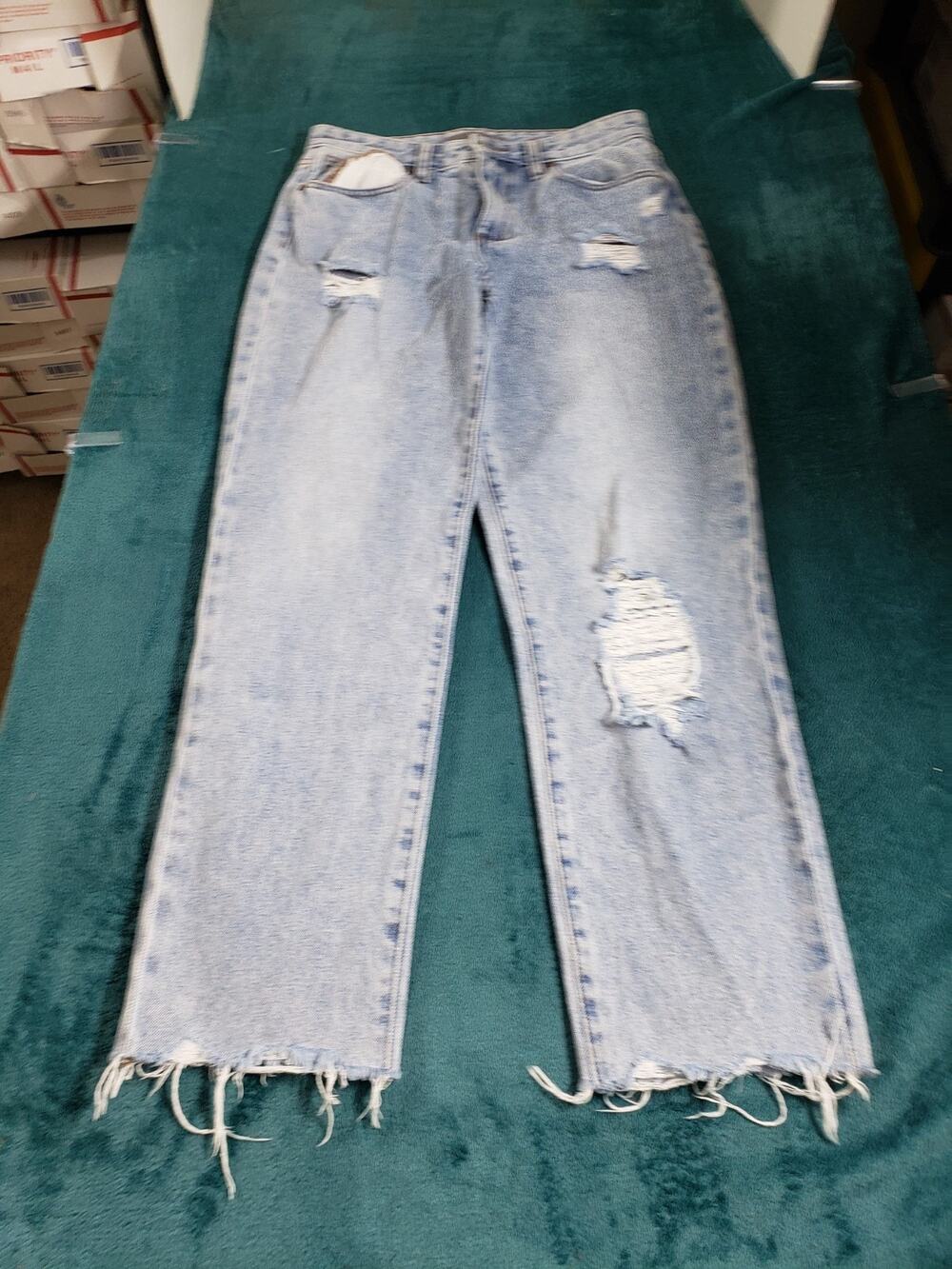 Joes Jeans Size 26 Womens Blue Denim Cotton Pants Ladies Mid Rise Fray Hem